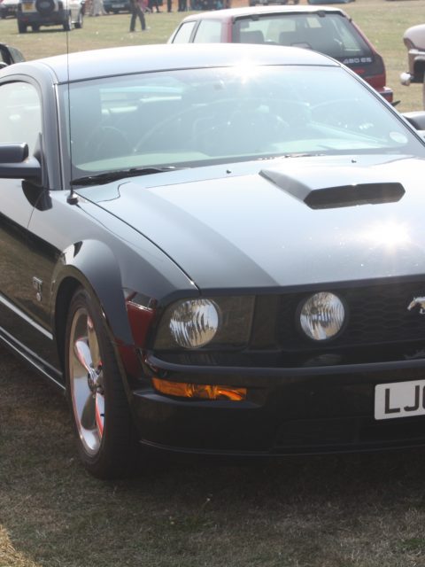 Gosporteers Motor Show Car Rally Stokes Bay Gosport Hants Black Mustang 26th August 2013 by Thomas Newton