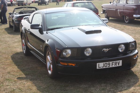 Gosporteers Motor Show Car Rally Stokes Bay Gosport Hants Black Mustang 26th August 2013 by Thomas Newton