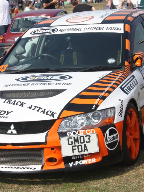 Gosporteers Motor Show Rally Stokes Bay Gosport Hants Mitsubusgi Race Car 26th August 2013 by Thomas Newton