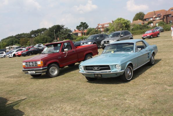 Gosporteers Motor Show Car Rally Stokes Bay Gosport Hants View across site 26th August 2013 by Thomas Newton